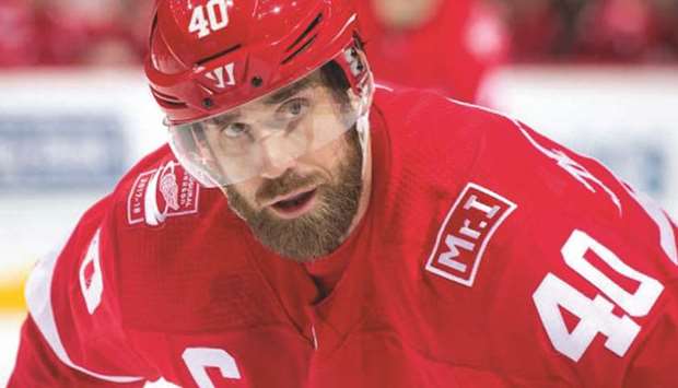 Detroit Red Wings winger Henrik Zetterberg (40) of Sweden waits