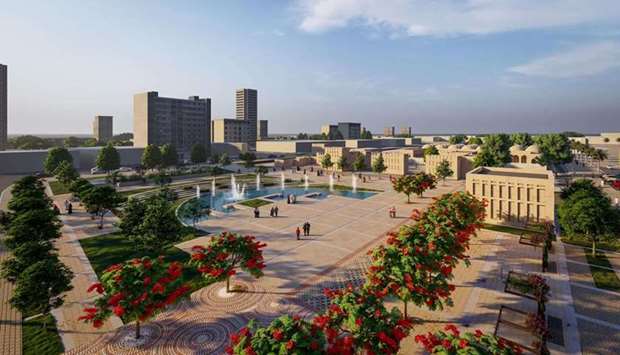 Elements of Qatari heritage are reflected in the plaza design