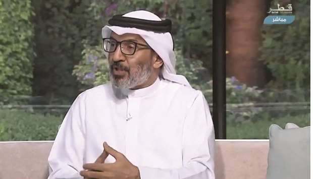 Dr Yousuf al-Maslamani speaking to Qatar TV on Wednesday.