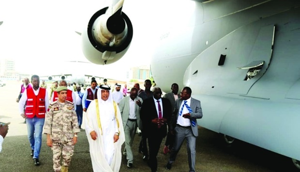 Qatar's Ambassador to Sudan Abdulrahman bin Ali al-Kubaisi said that the aid includes foodstuffs that will be directed to the affected people in the state of Al Jazirah in central Sudan