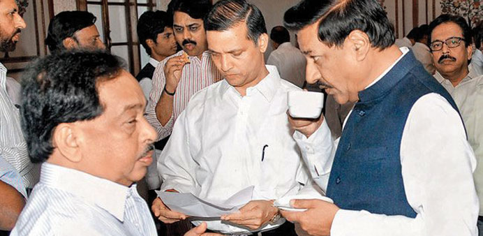 Rane (left) and Chavan: confrontation