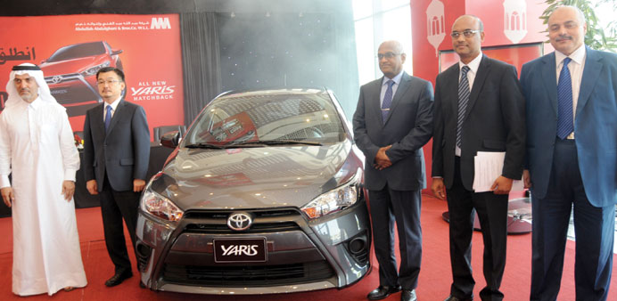 AAB and Toyota officials at the launch of  the all-new Yaris Hatchback. PICTURES: Shaji Kayamkulam