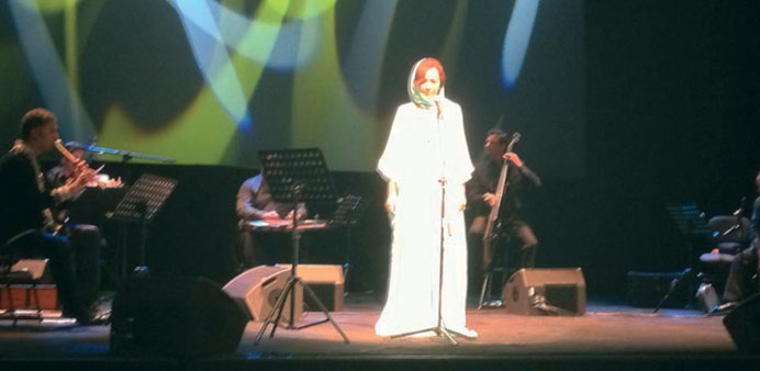 Karima Skalli performing at Katara.