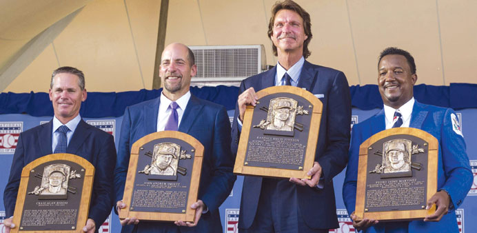 Johnson, Martinez, Smoltz, Biggio enter Hall of Fame