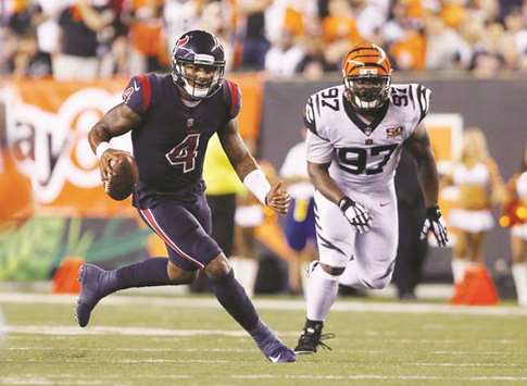 Watson leads Texans over Bengals, 13-9, in debut