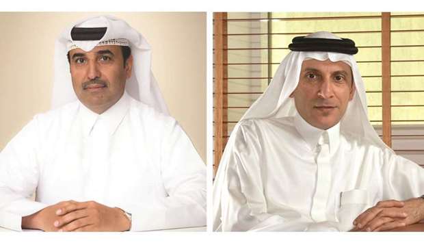 QREC Chairman Issa bin Mohamed al-Mohannadi. (Right): Qatar Airways Group Chief Executive Akbar al-Baker.