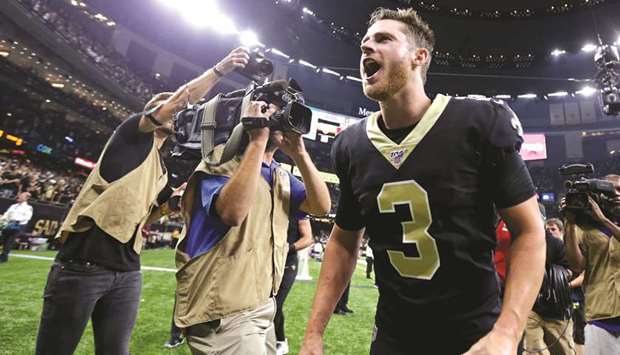 NFL: Wil Lutz's 58-yard field goal lifts Saints over Texans