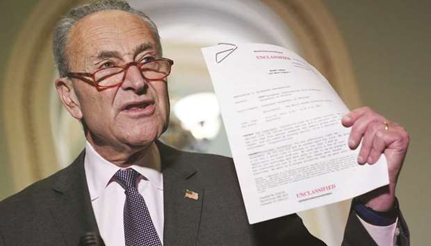 (File photo)  Senate majority leader Chuck Schumer.