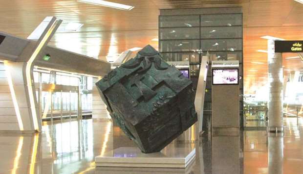 u2018A Message of Peace to the Worldu2019 by Iraqi artist Ahmed al-Bahrani is located at HIA.