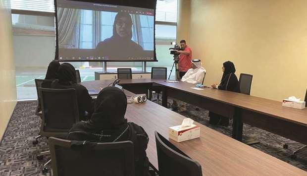 A view of the press conference held via video conferencing yesterday.