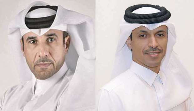 HE Dr Thani bin Abdulrahman al-Kuwari (left) and HE Jassim bin Rashid al-Buenain.