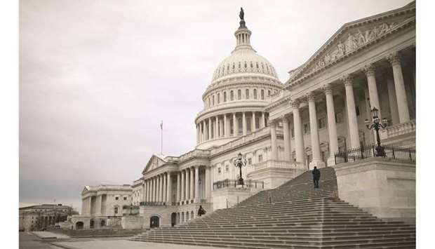 FILE PHOTO: The US Capitol Building following a rainstorm on Capitol Hill in Washington, US, Decembe