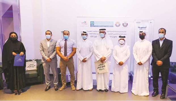 The felicitation, according to a Kahramaa statement, was for their efforts in creating a Robotic UV Light, a new surface sanitisation technology developed in partnership with the Corporation.