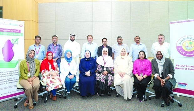 Officials and staff during the visit.