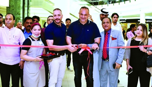 Murat Kayman, Gaser Samir Shalaby and Ramesh Bulchandani inaugurating the Daiso Japan store at City Center Doha. PICTURES: Thajudheen