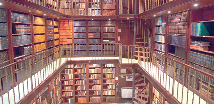 A view of the Heritage Collection of Qatar National Library.