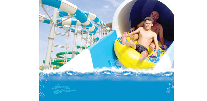 TAKE THE PLUNGE: The Boomerango ride at Aqua Park, off Salwa Road, located around 15km from the Industrial Area roundabout.