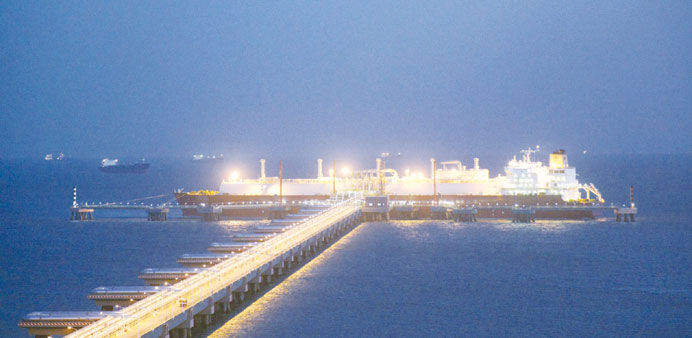 Al-Gharrafa delivering the first LNG cargo to PetroChinau2019s new Tangshan Caofeidian LNG Terminal.