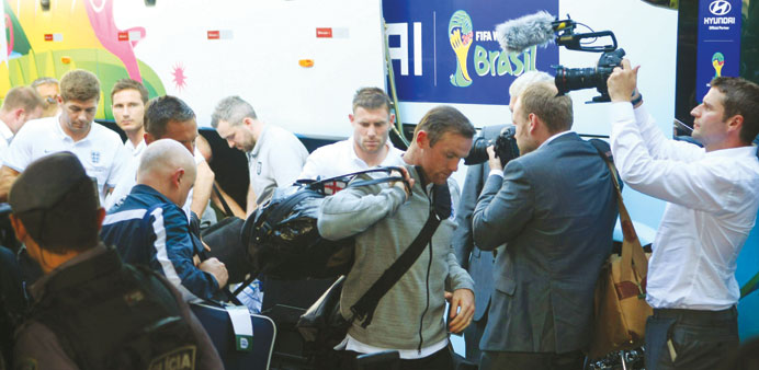 England team arrives in Manaus, Brazil, on Thursday ahead of their todayu2019s match against Italy. (EPA)