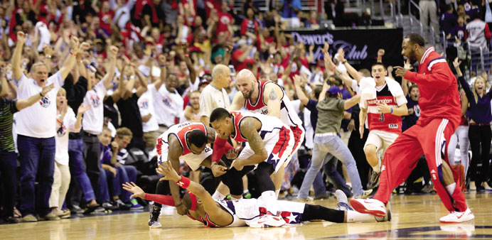 Paul Pierce's buzzer-beater lifts Wizards past Hawks 103-101