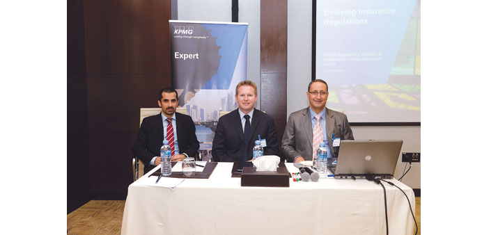 Speakers at the seminar organised by KPMG in Qatar.