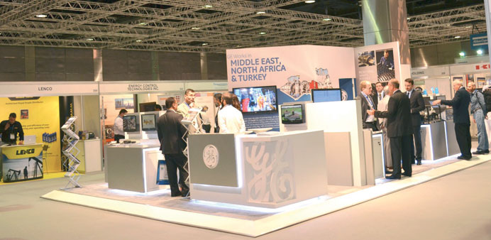 The GE stand at the exhibition.