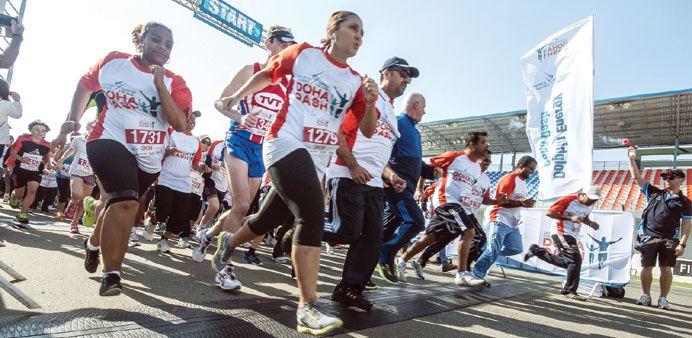 The start of the 3km race.